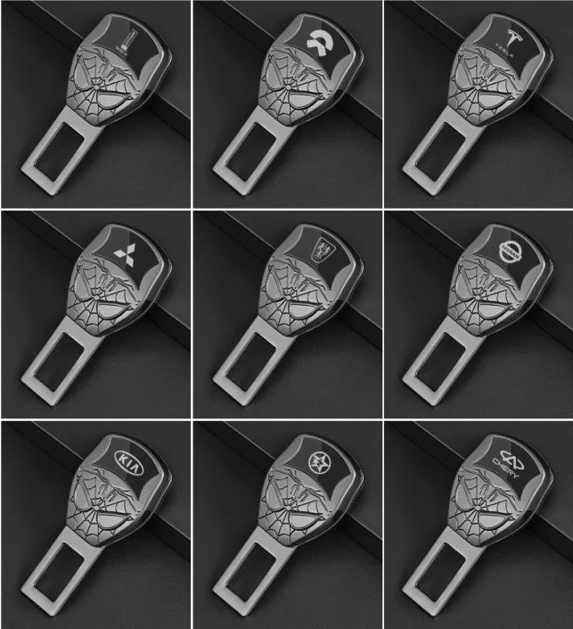 Car zinc alloy electroplated seat belt extension buckle