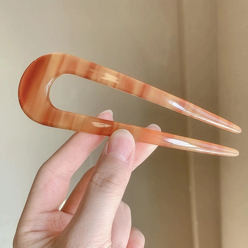 U-shaped Hairpin Women’s High-end Antique Style New Chinese Style Hair Hairpin Headwear Simple Modern Daily Fixed Hairpin