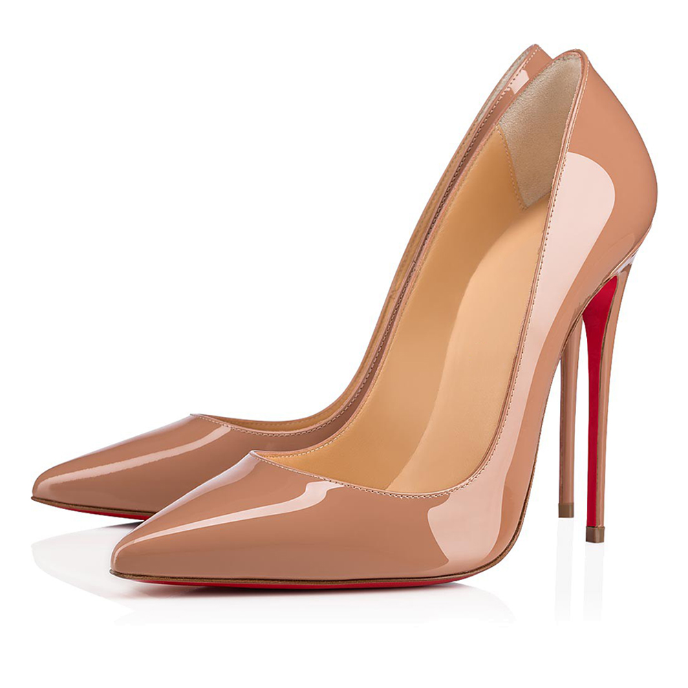 Classic 120mm/100mm Red Bottom Women's Party Wedding Heels  Patent Pumps-MERUMOTE