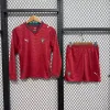 2026 Kids World Cup Portugal Long Sleeve Soccer Jersey Home