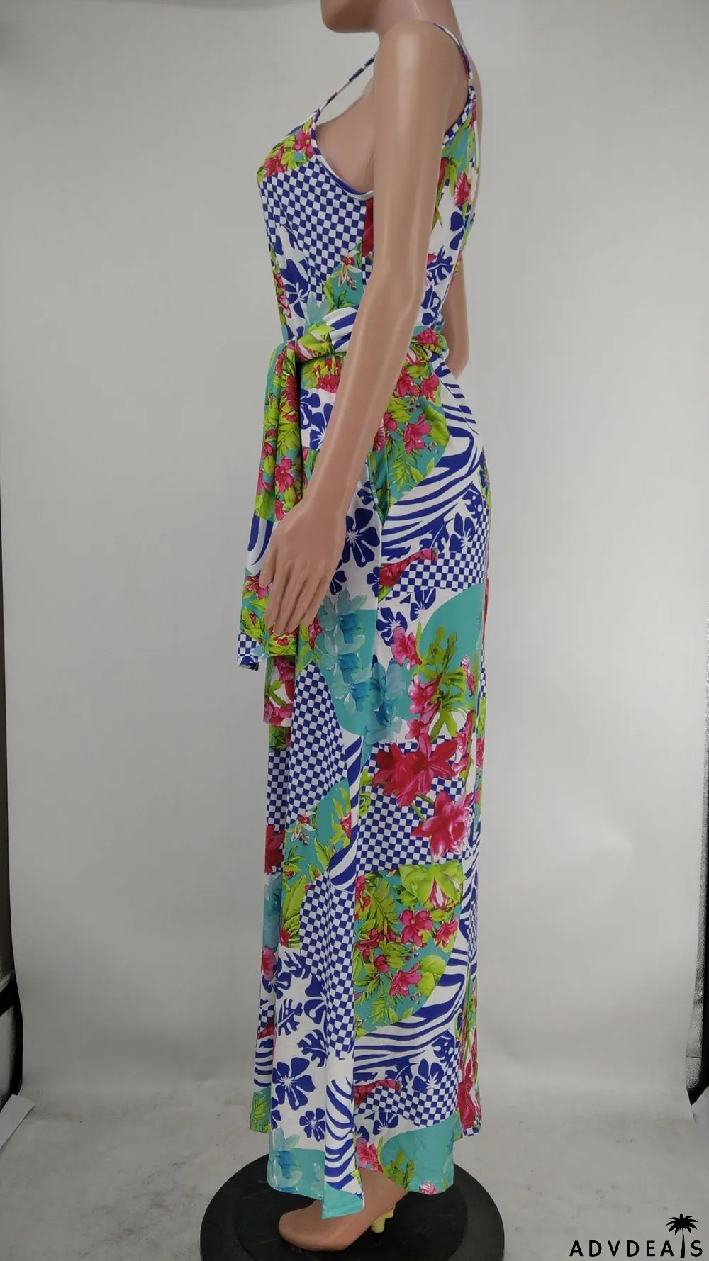 Tie-Dye Colorful Print Sling Loose Dress