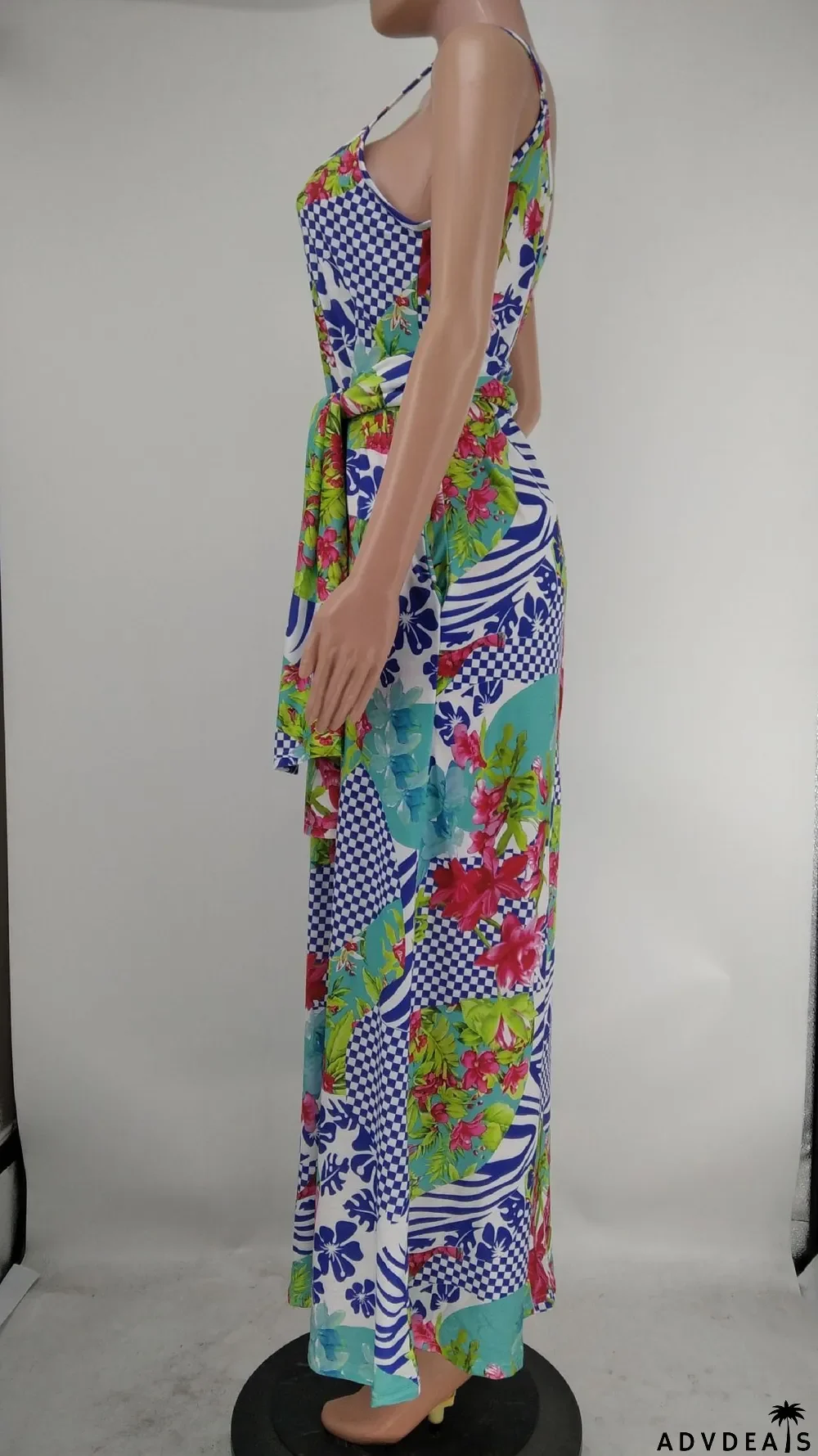 Tie-Dye Colorful Print Sling Loose Dress