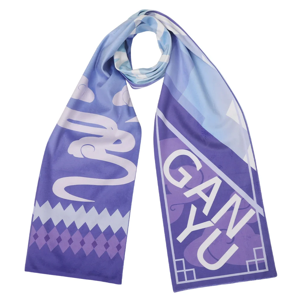 Game Genshin Impact Ganyu Purple Scarf Cosplay Accessories Halloween Carnival Props