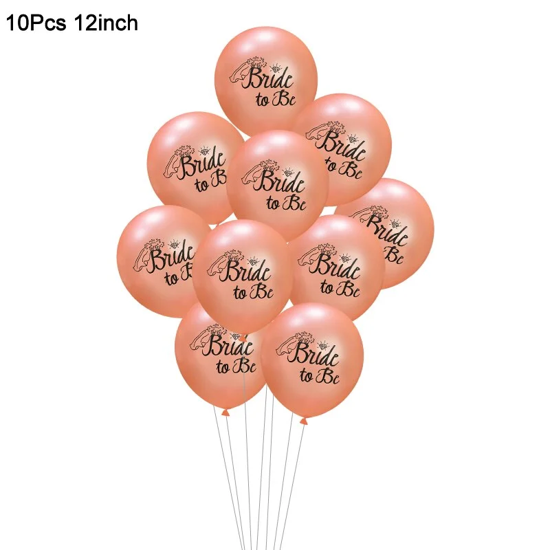 Rose Gold Bride To Be Letter Foil Balloons Paper Banner Bride Sash Bachelorette Party Decoration Wedding Bridal Shower Supplies