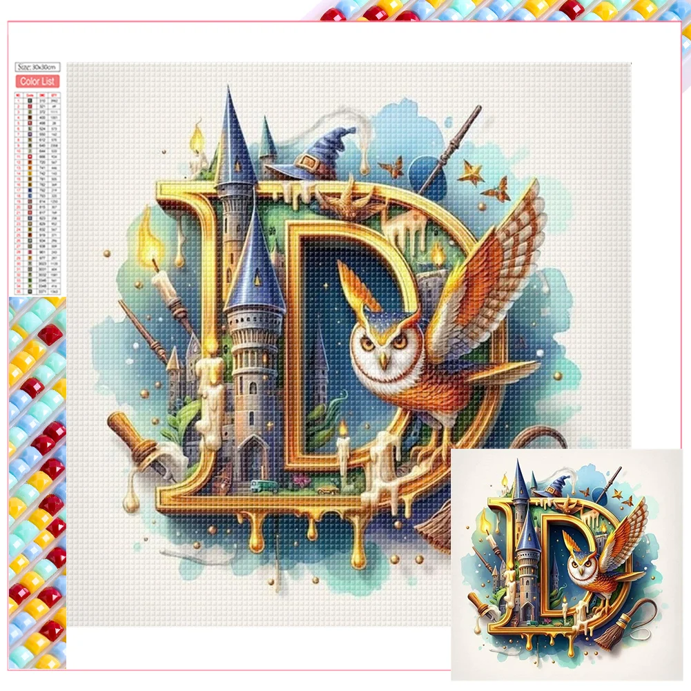 Diamond Painting - Full Square Drill - Harry Potter Letters(Canvas|35*35cm)