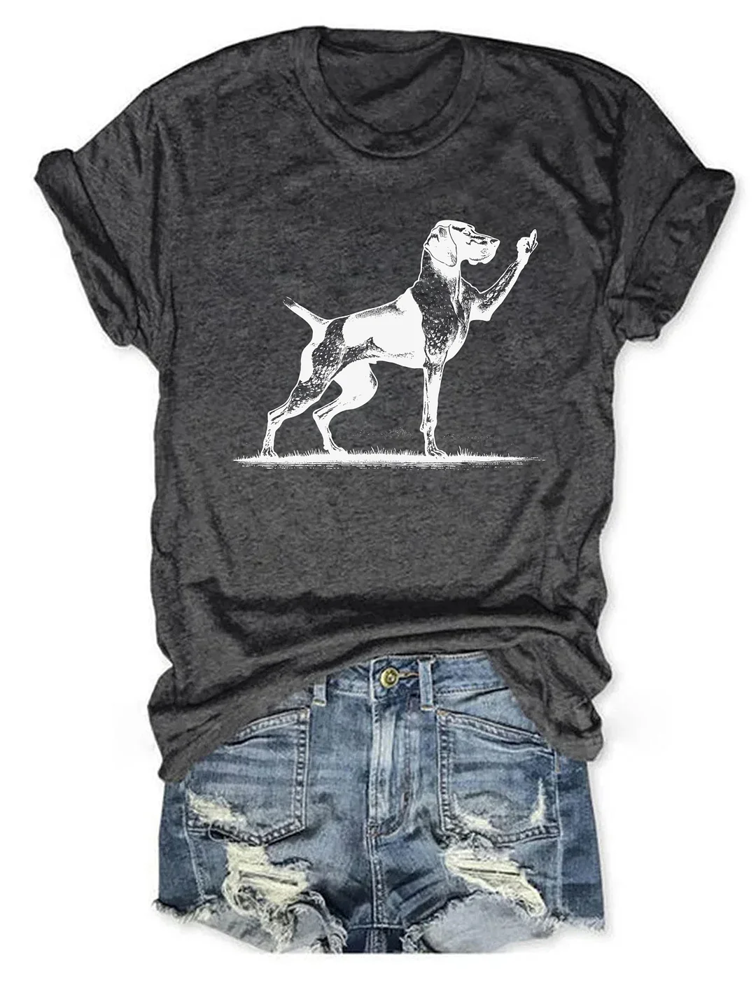 Rude Pointer Dog German Shorthair Dog T-shirt
