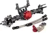  Aluminum Alloy CNC Front Rear Axle Set 30T/8T for 1/10 RC Crawler Axial AR44 SCX10 II 90047 90046 AX90060 Builders Kit Upgrade (Gray)