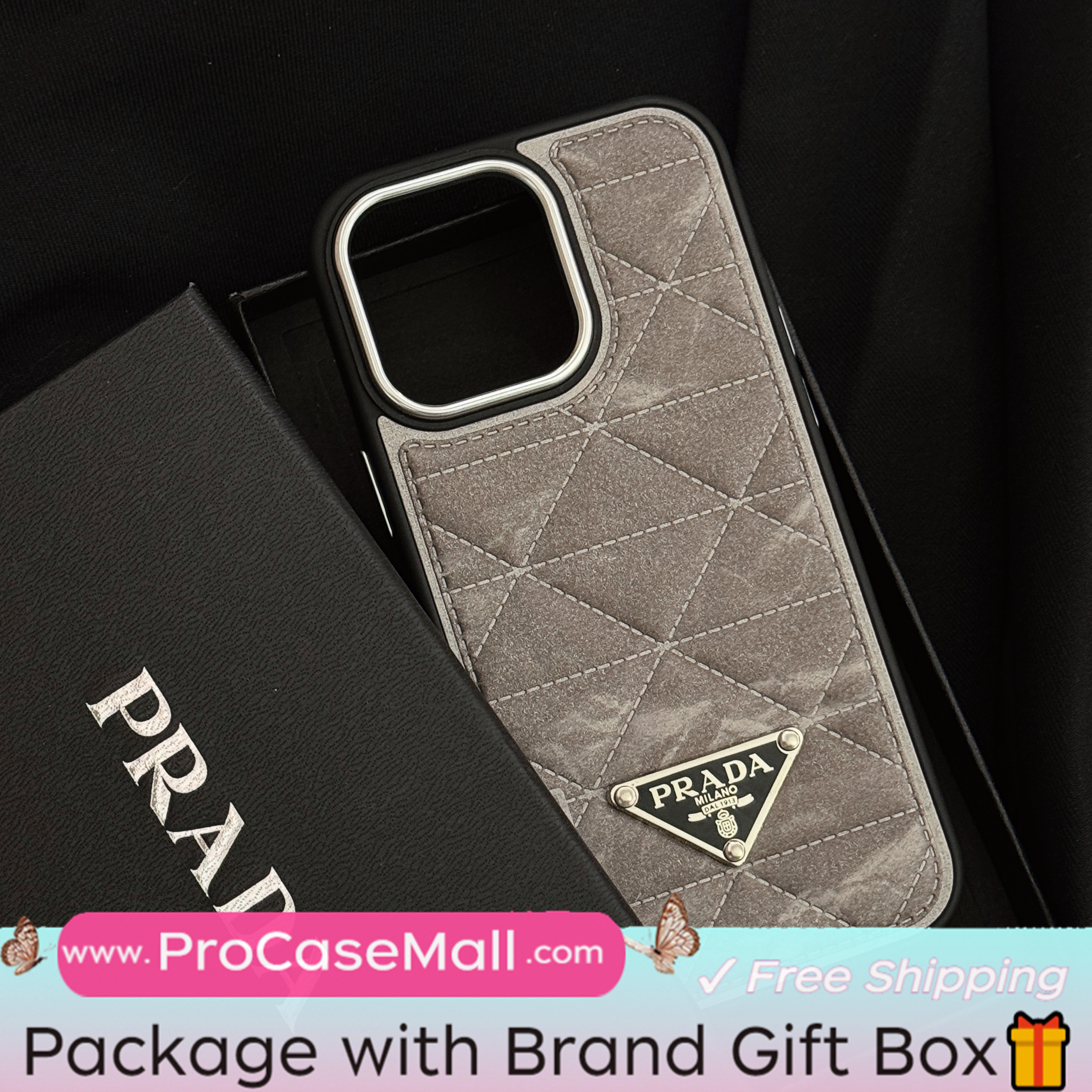 PRADA PREMIUM SNOW MOUNTAIN LEATHER APPLE IPHONE CASE