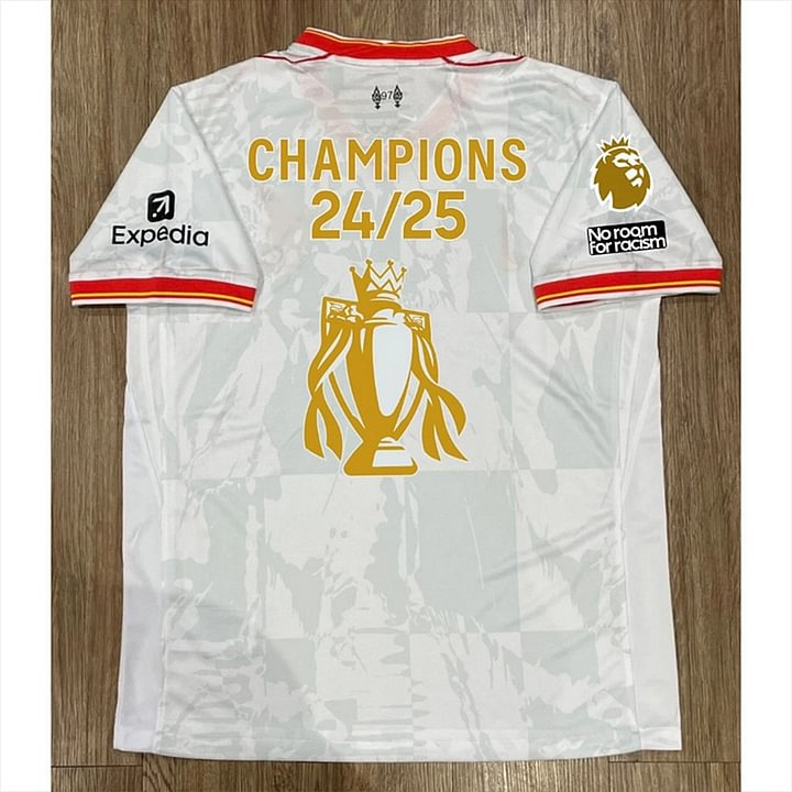 S-4XL Liverpool's third away game in the 24/25 season (attached: Premier League armband + gold printed CHAMPIONS 24/25)