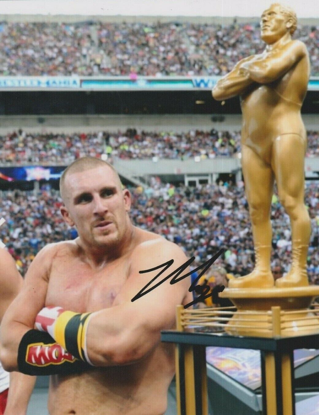 Mojo Rawley (WWE superstar) **HAND SIGNED** 10x8 Photo Poster painting ~ AUTOGRAPHED