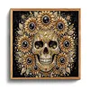 Partial Drill 5D Diamond Painting Kit Skull Abstract 30x30cm(Golden Skull)