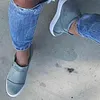 Women Faux Suede Wedge heel Sneakers Slip on Breathable Shoes
