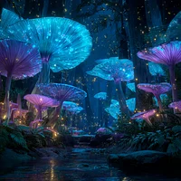 Bioluminescent Forest - Diamond Painting