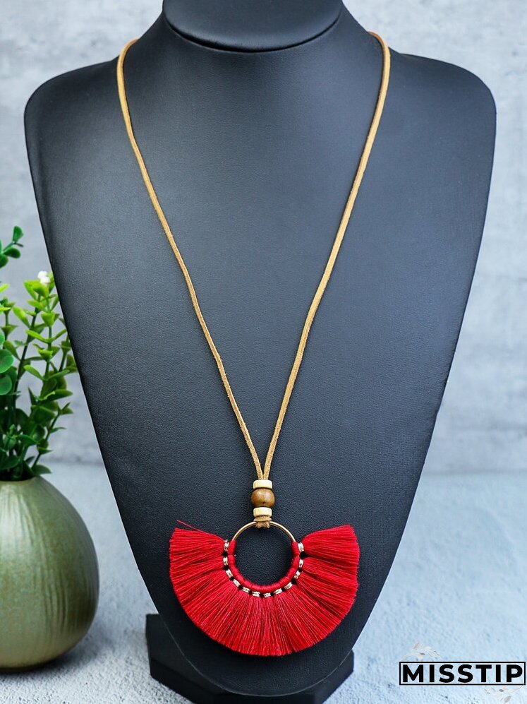 3pcs Tassel Charm Necklace