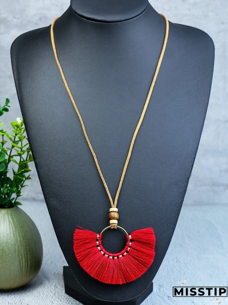 3pcs Tassel Charm Necklace