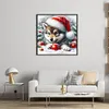 Christmas Dog-11CT Stamped Cross Stitch 40*40cm/15.75*15.75in