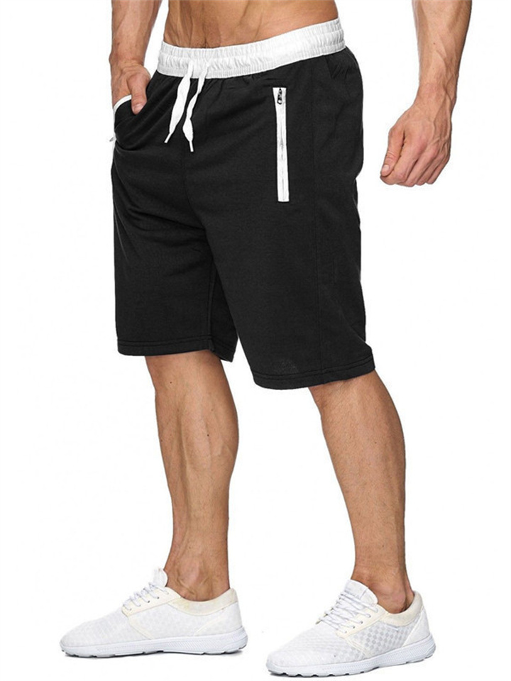 Men's Athletic Shorts Active Shorts Sweat Shorts Pocket Drawstring Solid Colored Comfort Wearable Knee Length Outdoor Daily Streetwear Casual Black Wine Micro-elastic