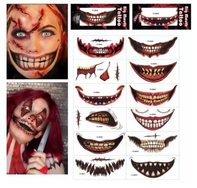 Halloween Prank Makeup Temporary Tattoo