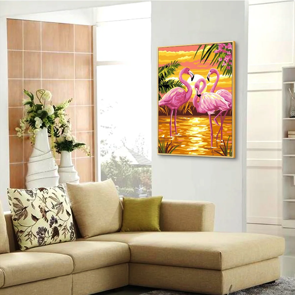 11ct 3-Strand Stampted Cross Stitch - Flamingo(36*46cm)