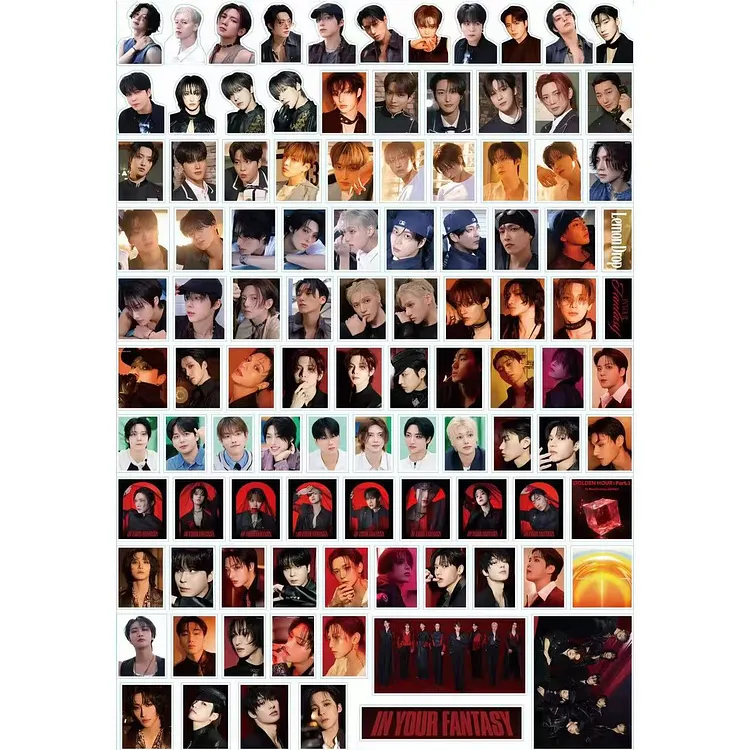 ATEEZ ソンファ IN YOUR FANTASY ポラロイド ステッカー ATEEZ In Your Fantasy World Tour Golden Hour: Part 3 100 PCS Stickers