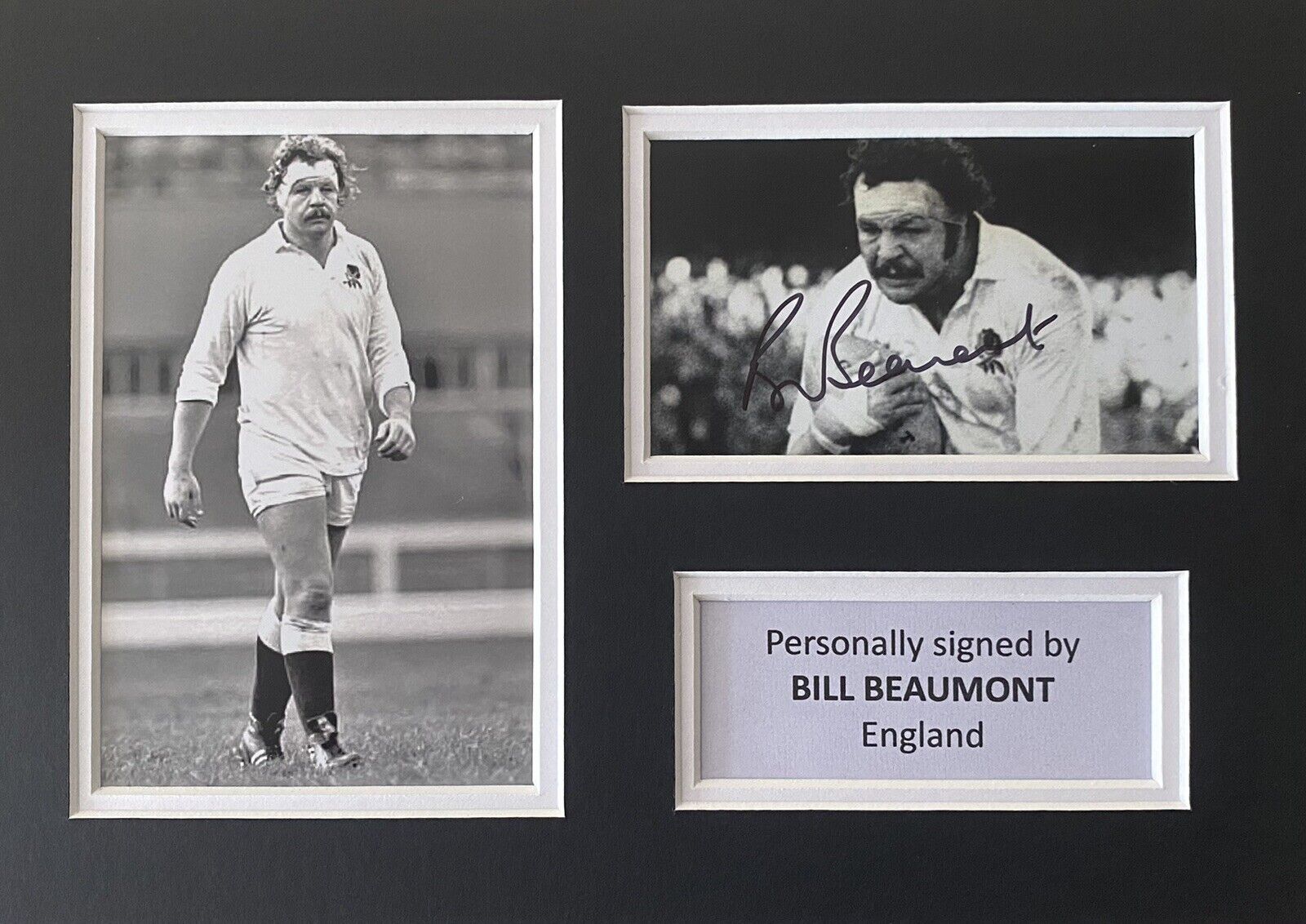 Bill Beaumont Hand Signed England Photo Poster painting In A4 Mount Display