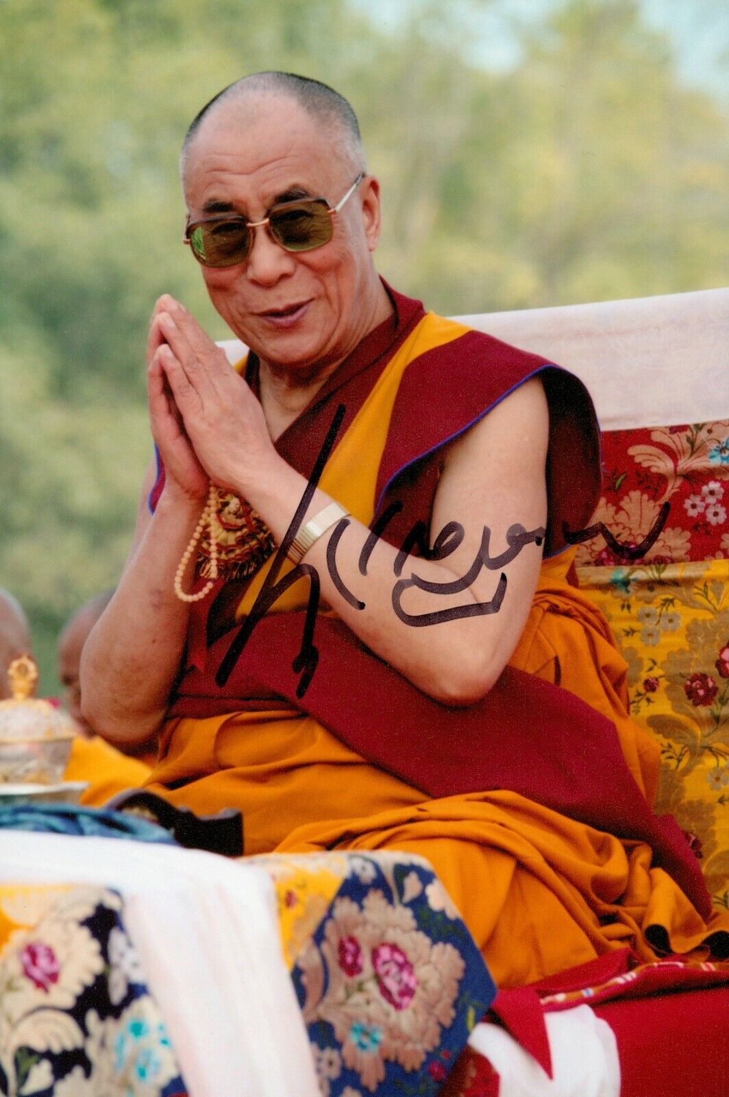 Tenzin Gyatso Signed 6x4 Photo Poster painting His Holiness The 14th Dalai Lama Autograph + COA