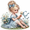 Diamond Painting -DIY Round Drill Girl