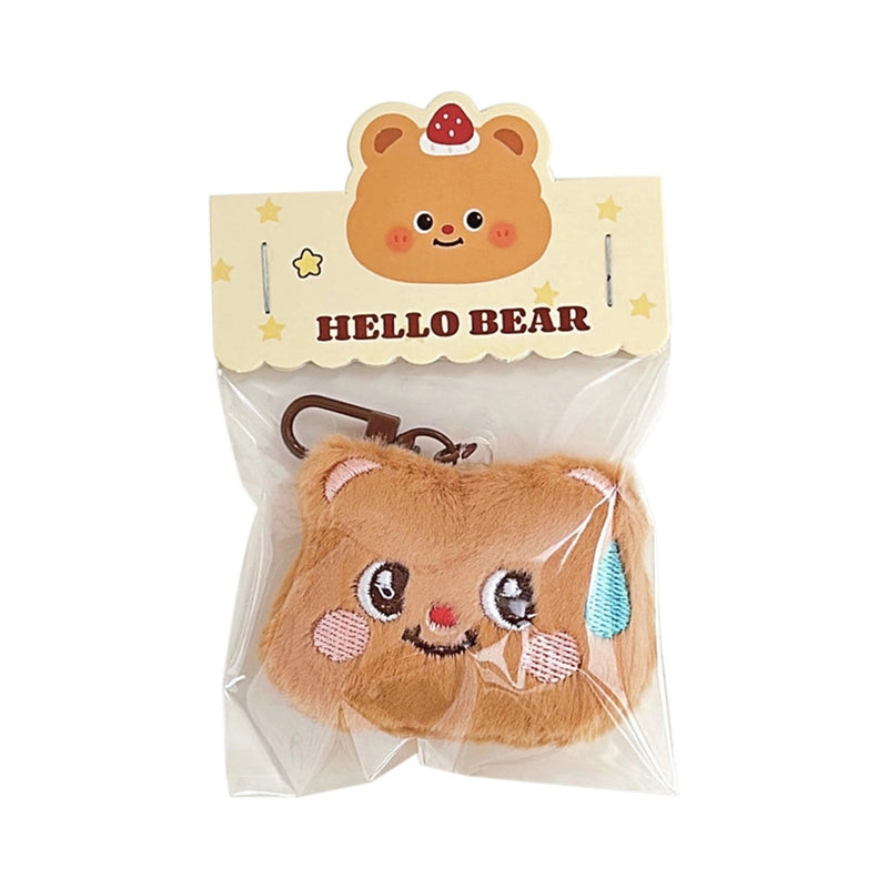 Cute Speechless Bear Doll Pendant Brooch Girl Heart Backpack Clothing Accessories Keychain Pendant