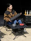 Ultra Lightweight Outdoor Folding Egg Roll Table Camping Portable Dining Table Tactical Field Table