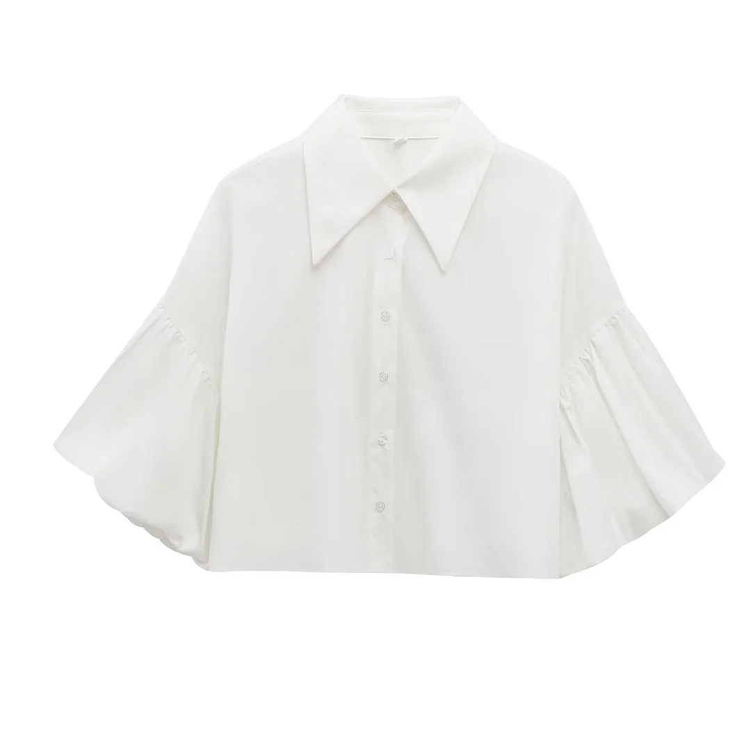 Nigikala Nigikala Sleeves Loose Open-Sleeve Shirt Top 2025 Spring New Women's Clothing E48720