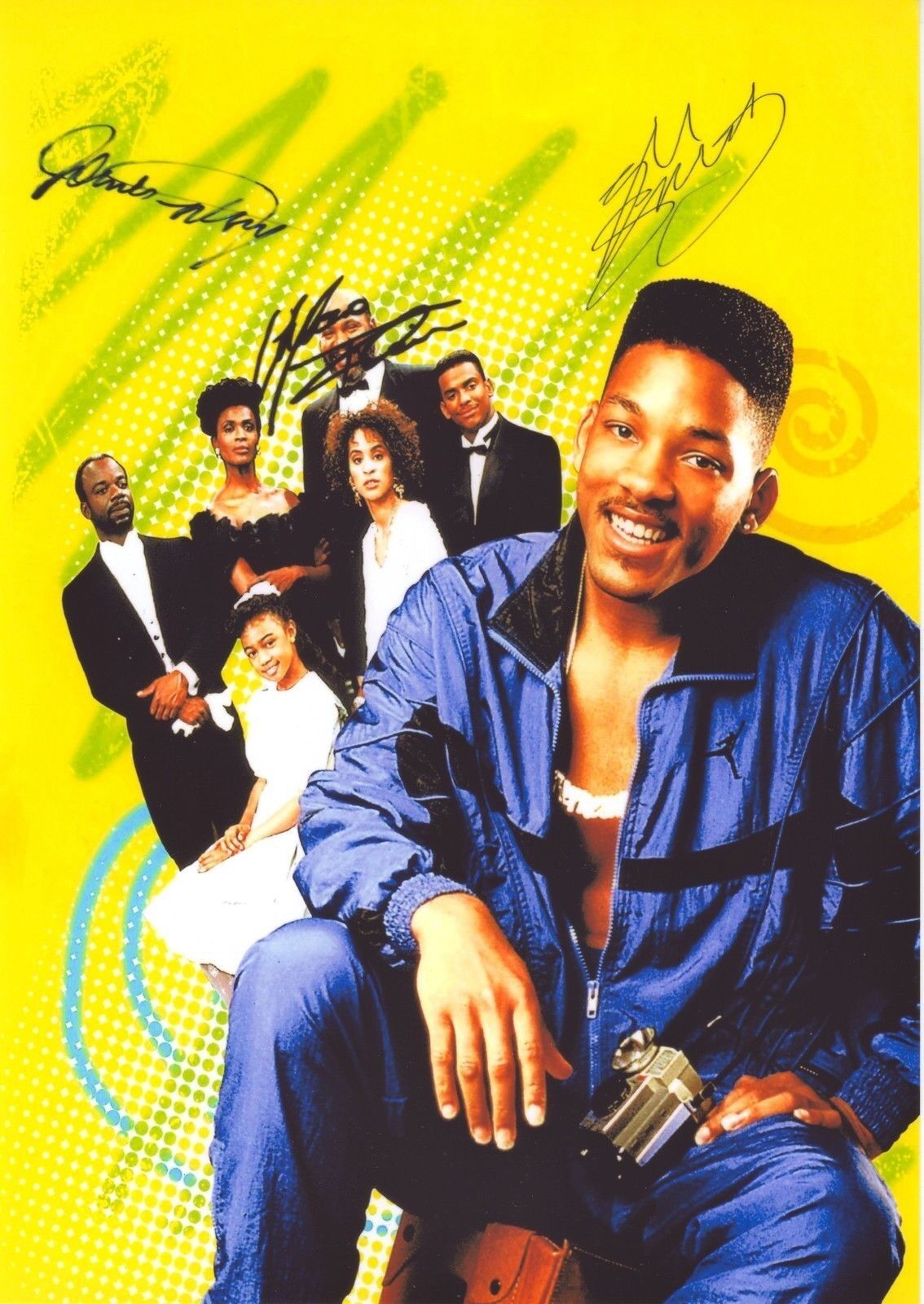 THE FRESH PRINCE OF BEL-AIR CAST AUTOGRAPH SIGNED PP Photo Poster painting POSTER WILL SMITH