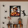 Kit de peinture en diamant DIY 5D perceuse ronde 40x40cm (vache d&rsquo;Halloween)