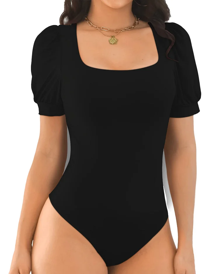 MANGOPOP Long Sleeve Body Suit Mock Turtle Neck Zip Up Bodysuit for Women  Ribbed Deep V Sexy Bodysuit Shirts