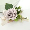 10PCS Bridal Groom Guests Wedding Catering Rose Corsage Boutonniere Wrist Artificial Flower Bouquets