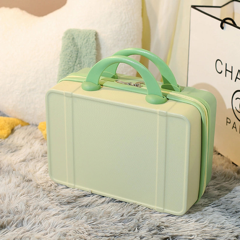 Vintage 14 Inch Cosmetic Case Mini Laptop Case Small Luggage Accompanying Gift Password Suitcase Storage Cosmetic Bag