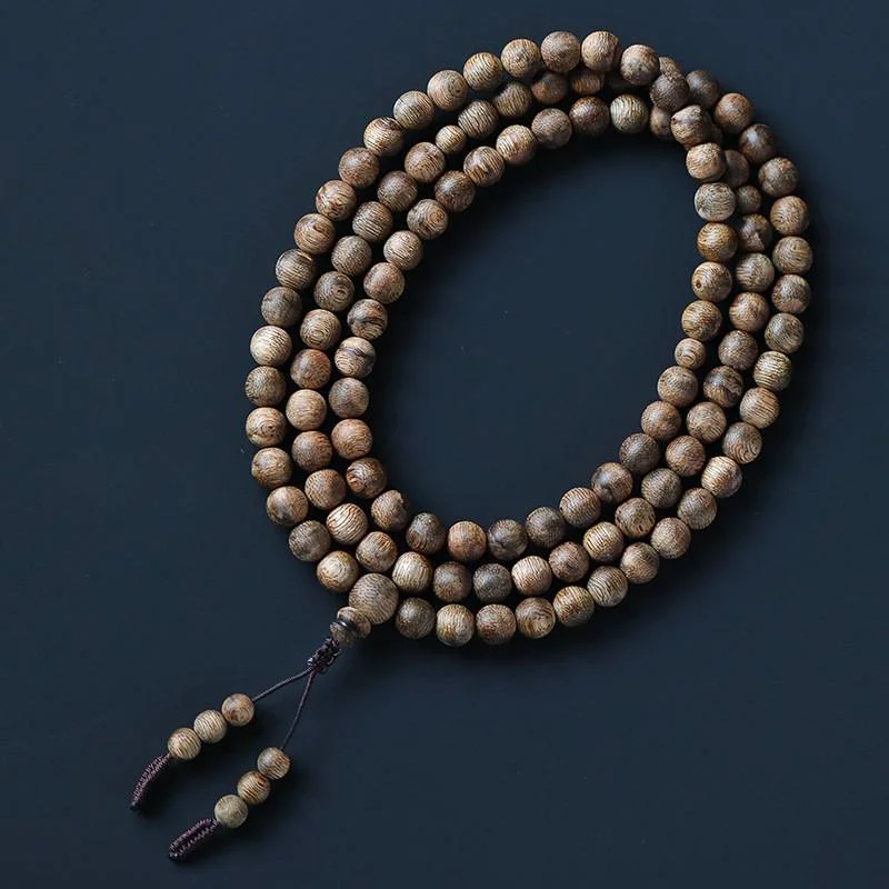 Cambodian Agarwood 108 Beads Mala Bracelet Necklace