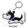 Husky DIY Beads Needlework Keychain Craft Mosaic Beads Embroidery Keyrings Art