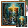 Silhouette Candle Scenery-11CT Stamped Cross Stitch 50*50cm/19.69*19.69in