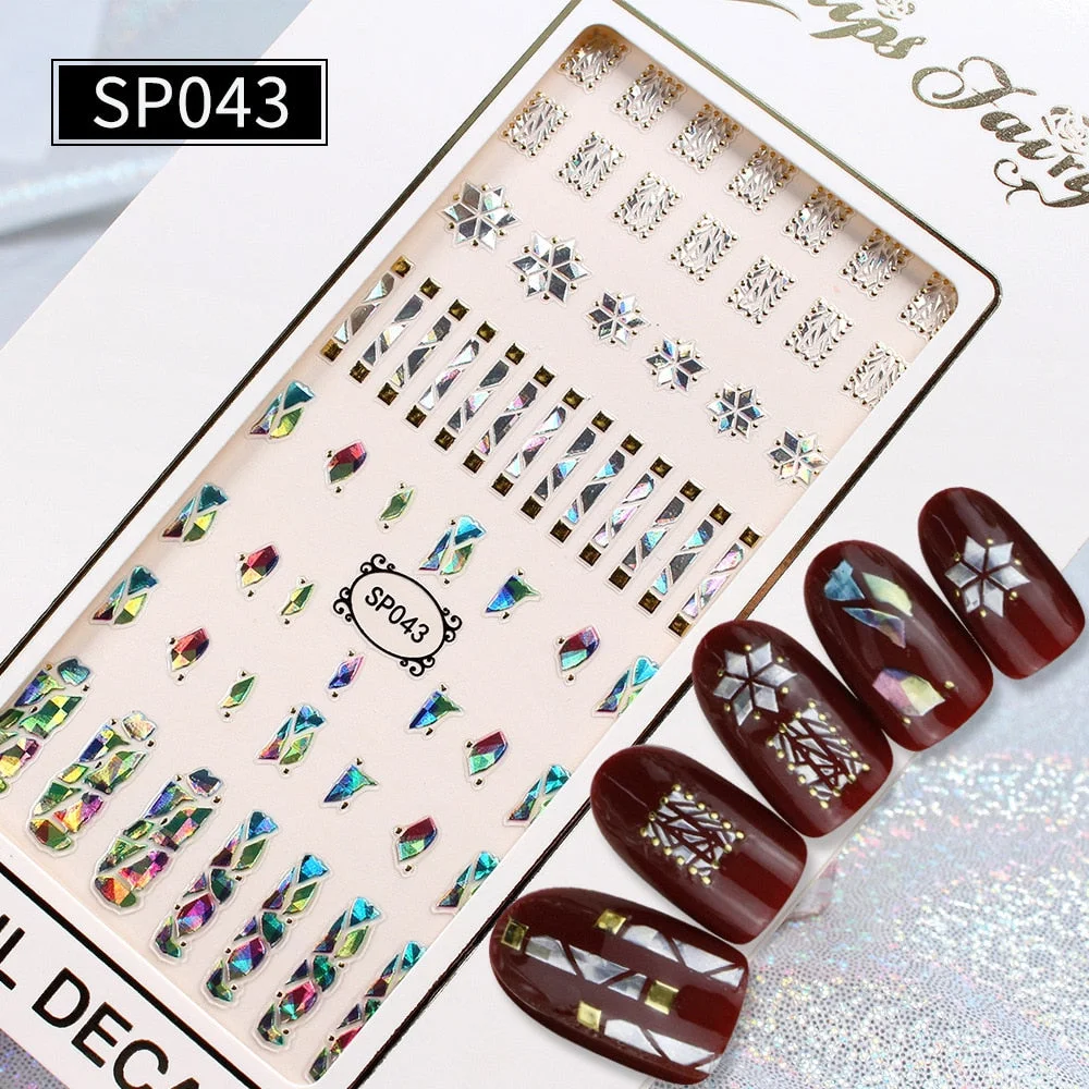 1pc Black/Yellow Leopard Star Love Sexy Nail Art Water Transfer Stickers Decals 3D sticker DIY Design Bronzing Decoration-Nail Inspo