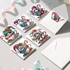 6PCS DIY Diamond Art Greeting Cards Christmas Gnome Congratulations Cards & Gift