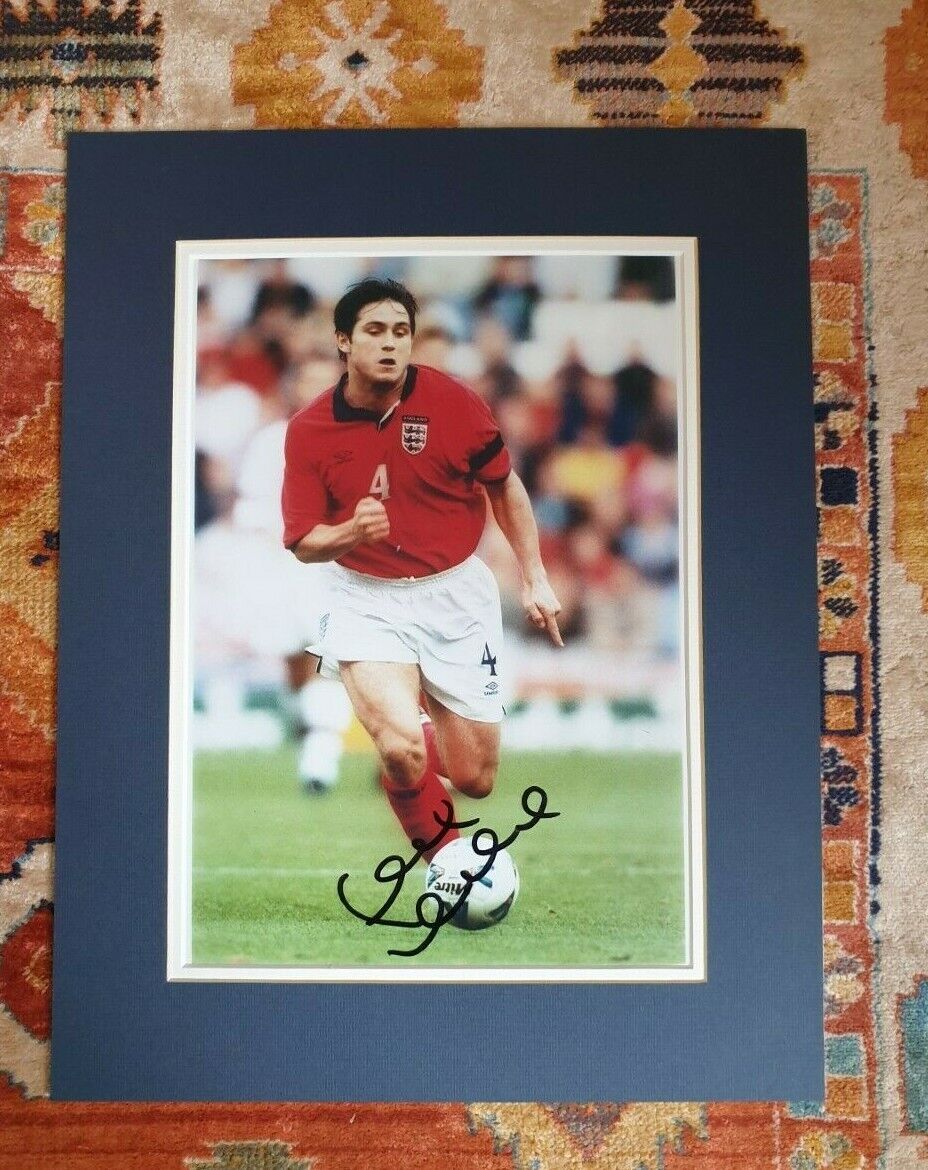 Football FRANK LAMPARD Signed England Mounted Photo Poster painting