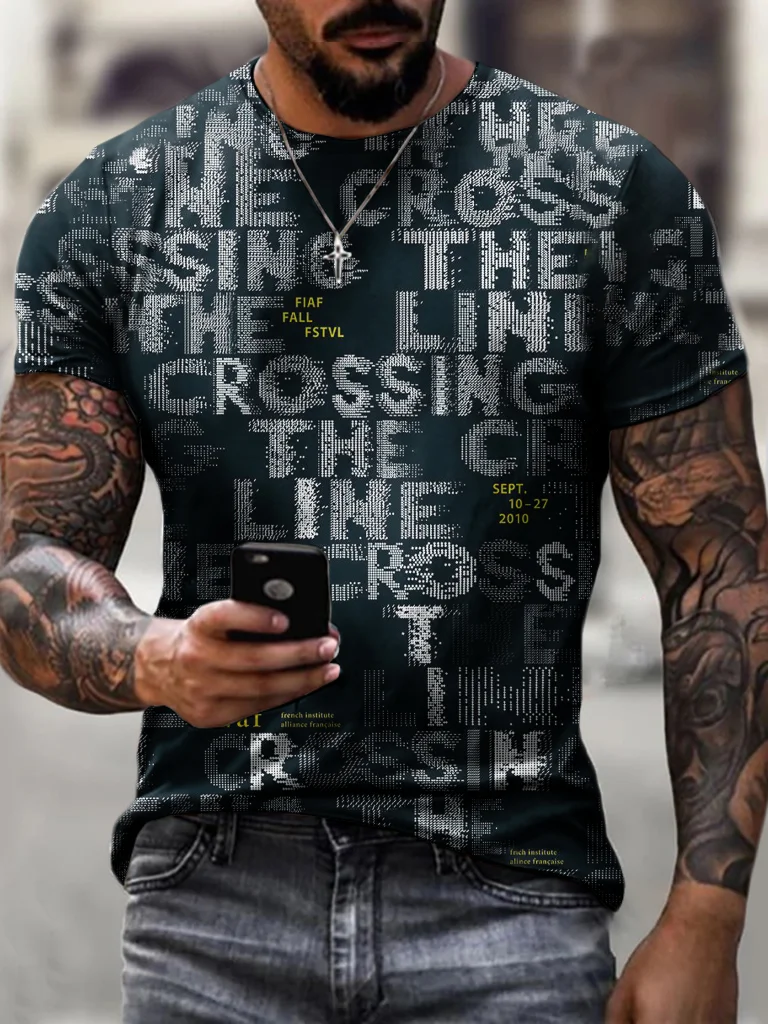 Tech digital print T-shirt / [viawink] /