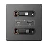 International Electric 20W Fast Charging USB Socket Switch Panel 86 Type Mobile Phone Charging Type-c Home With Retractable Wire
