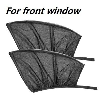 2PCS Car Window Screen Door Covers Front&Rear Side Car Sun Window Shades for Baby Mesh Sleeve Car Mosquito Net for Camping