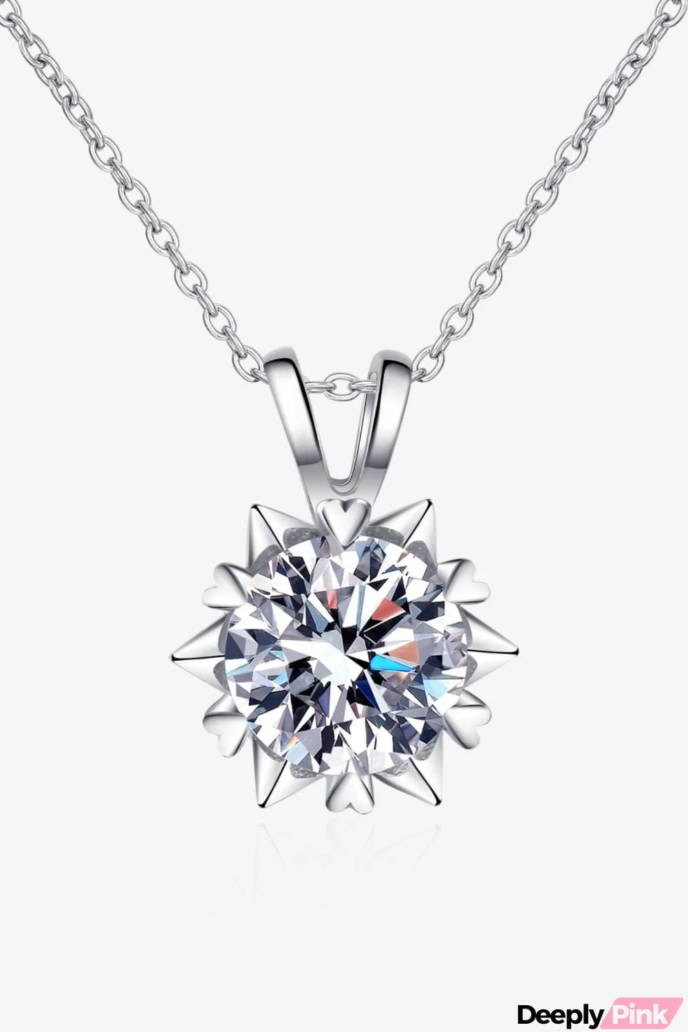 Learning To Love 925 Sterling Silver Moissanite Pendant Necklace