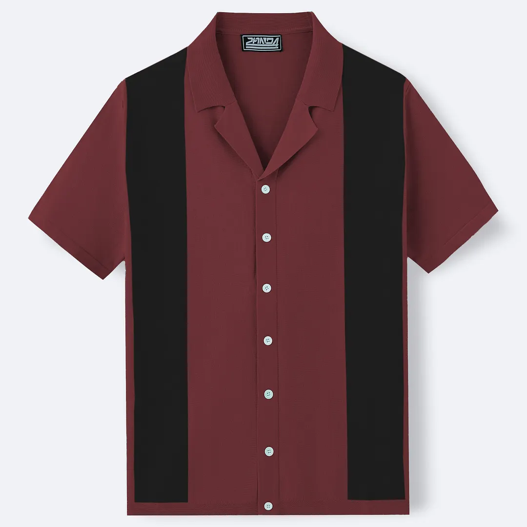Uveng Uveng Men's Cardigan Knits Men's Sexy Shirts Collar Business Casual Polo Shirts
