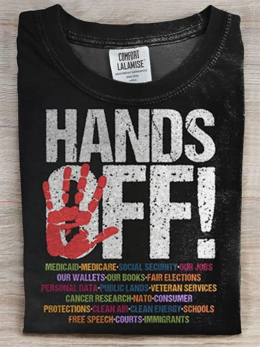 Eagerlys Vintage Hands Off T-shirt Eagerlys