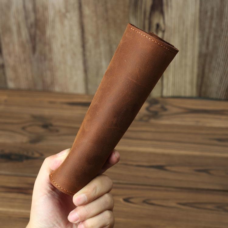 Long crazy horse leather multi-function mobile phone passport bag