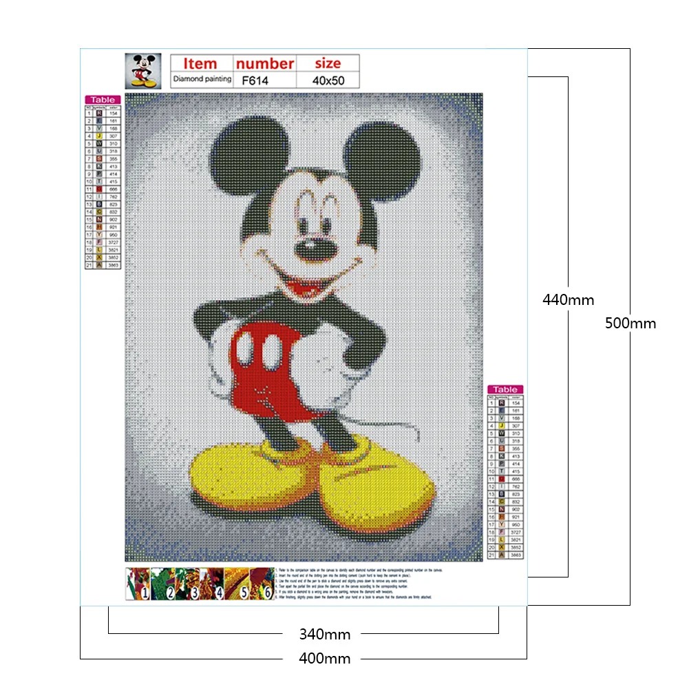 Full Square Diamond Painting 40*50cm - Disney Mickey