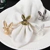 Easter Golden Silver Bunny Party Catering Napkin Ring